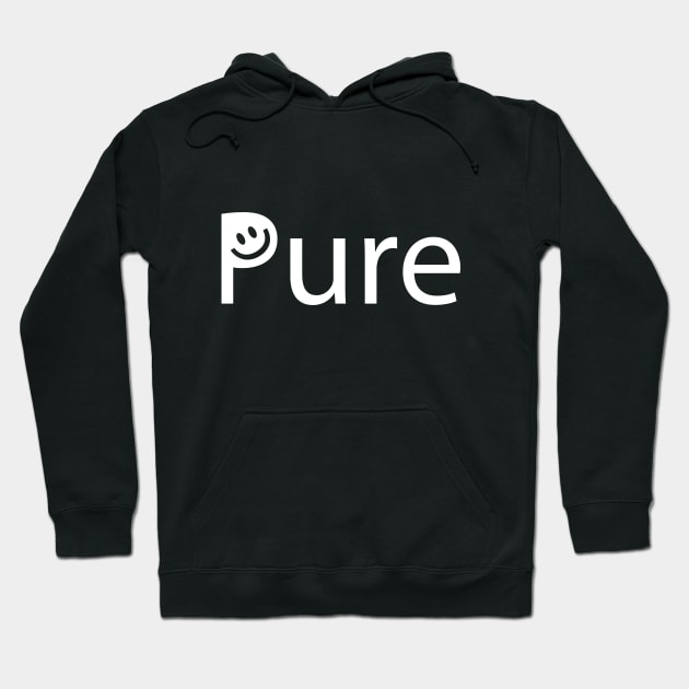 Pure artistic text design Hoodie by BL4CK&WH1TE 